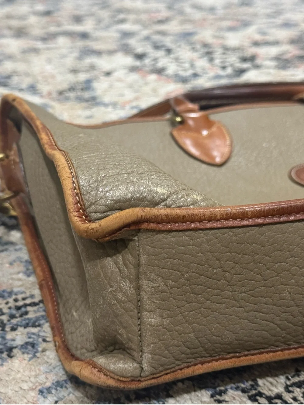 Rare Vintage Dooney & Bourke Pebbled Leather Laptop Briefcase Messenger USA Made